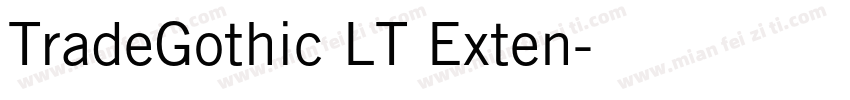 TradeGothic LT Exten字体转换